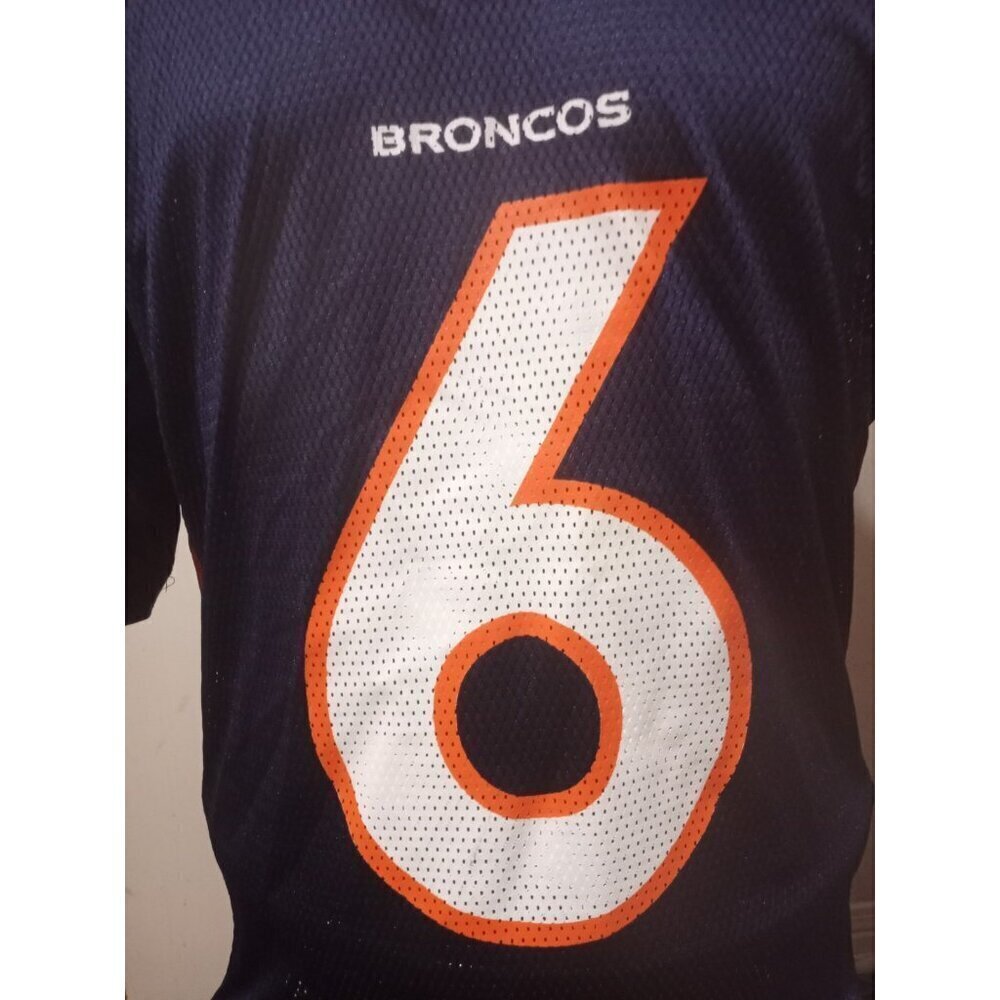 NFL Denver Broncos Jersey Mens Medium M Blue Orange Reebok Logo Jay Cutler #6 - Picture 3 of 11